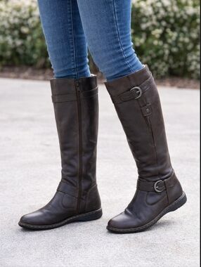 Born Brown Leather Knee High Boots Size 6.5